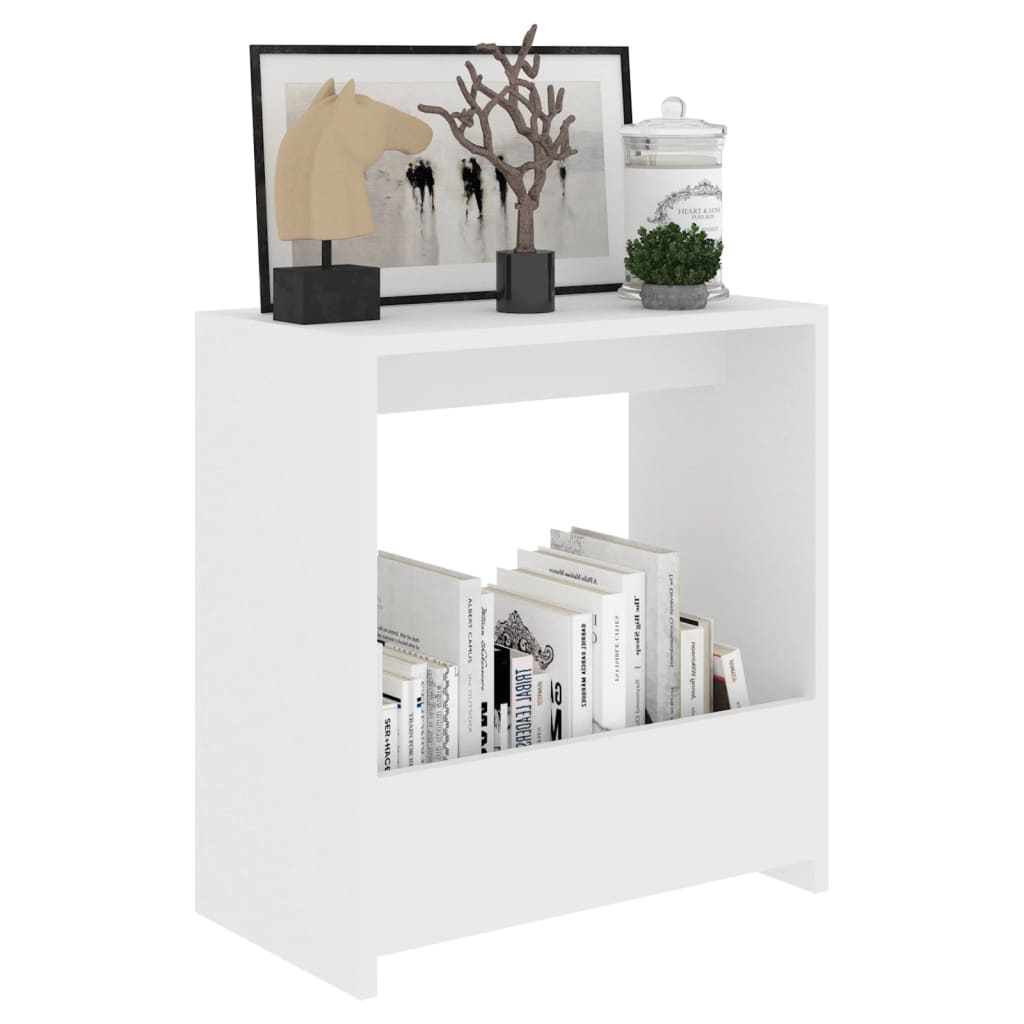 Table d'appoint blanc 50x26x50 cm bois d'ingénierie - XIOS