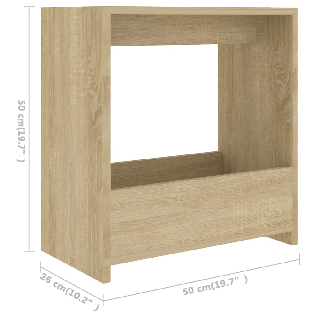 Table d'appoint chêne sonoma 50x26x50 cm bois d'ingénierie - XIOS