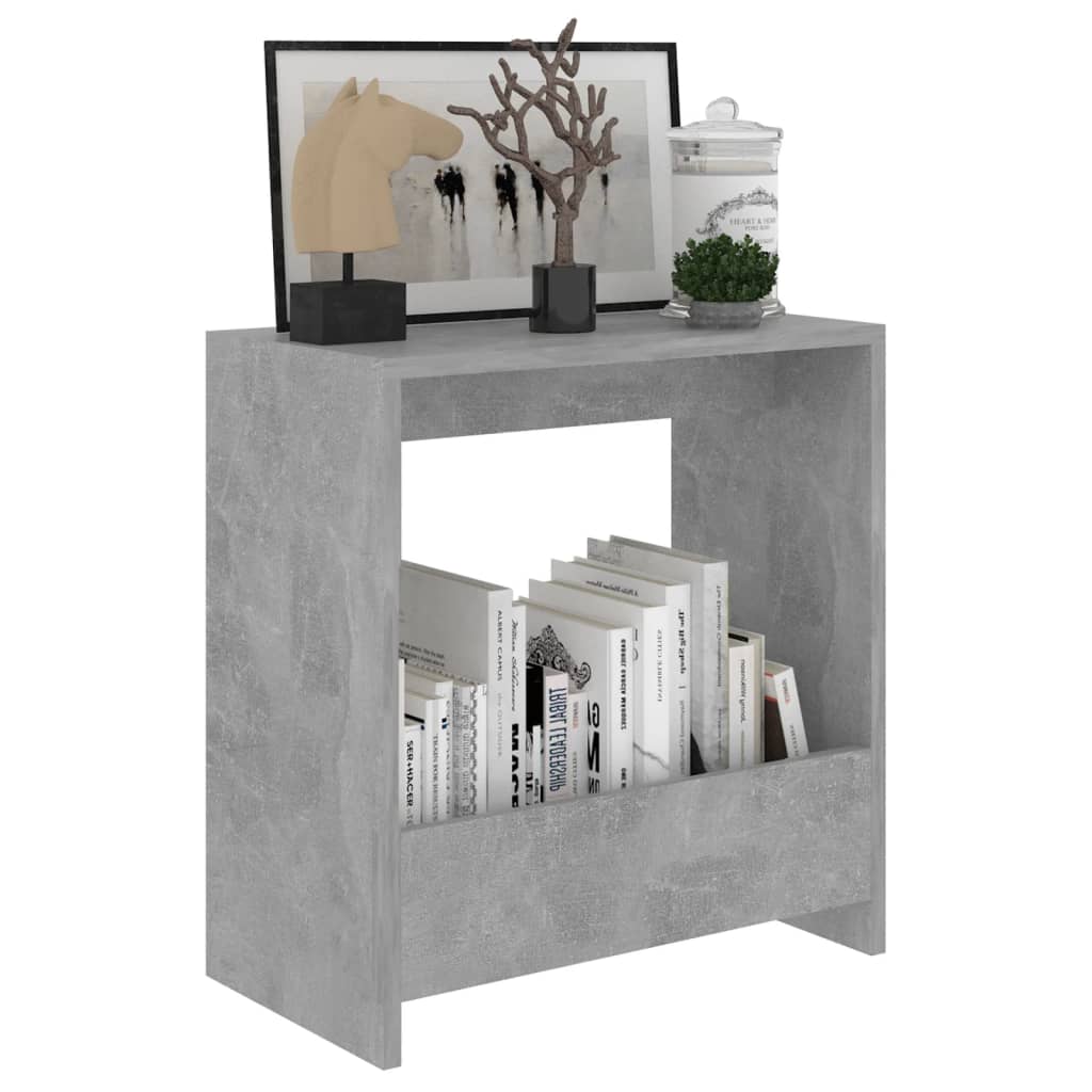 Table d'appoint gris béton 50x26x50 cm bois d'ingénierie - XIOS