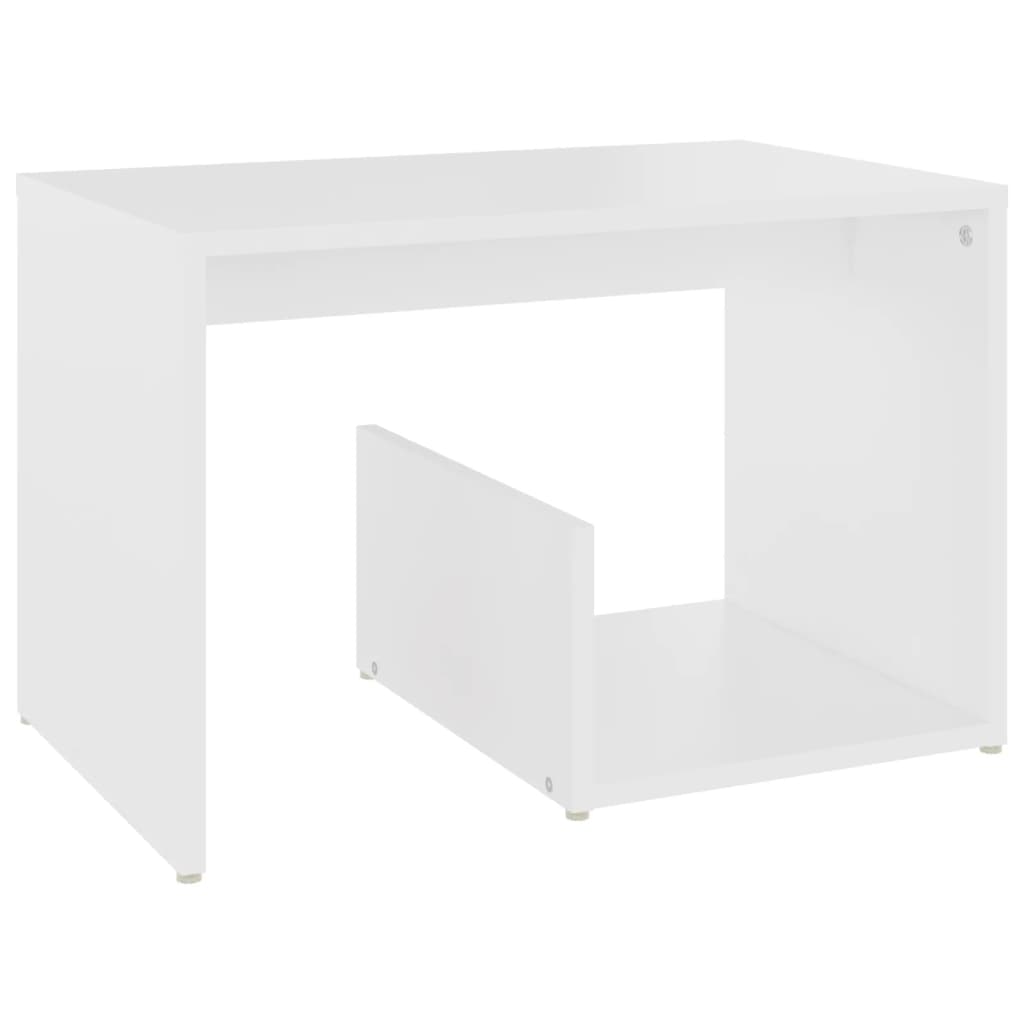 Table d'appoint blanc 59x36x38 cm bois d'ingénierie - XIOS