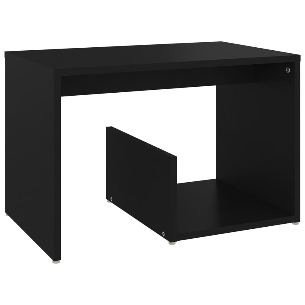 Table d'appoint noir 59x36x38 cm bois d'ingénierie - XIOS