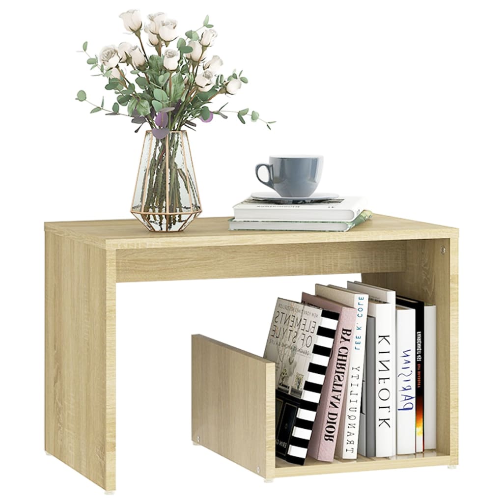 Table d'appoint chêne sonoma 59x36x38 cm bois d'ingénierie - XIOS