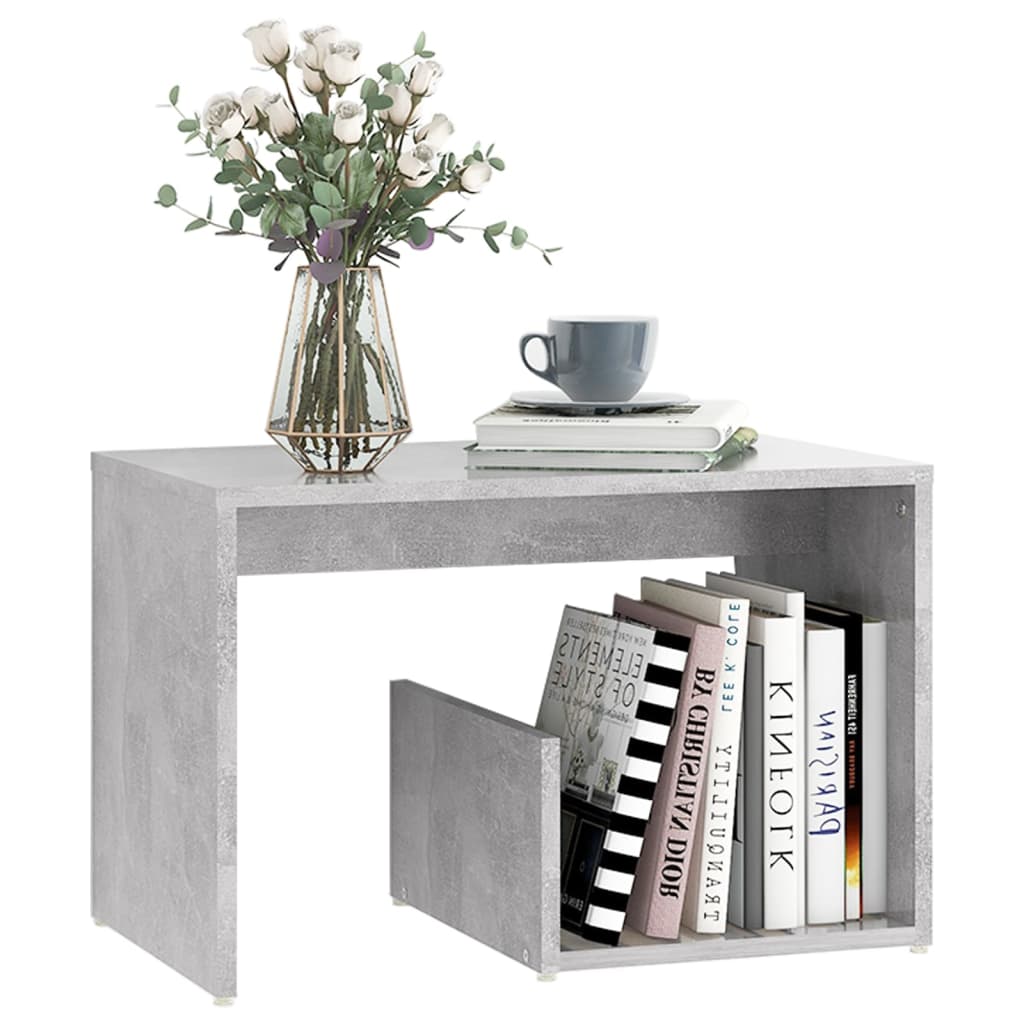Table d'appoint Gris béton 59x36x38 cm Aggloméré - XIOS