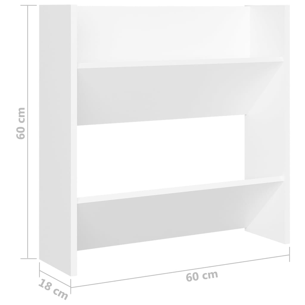 Armoires à chaussures murales 4 pcs blanc bois d'ingénierie - XIOS