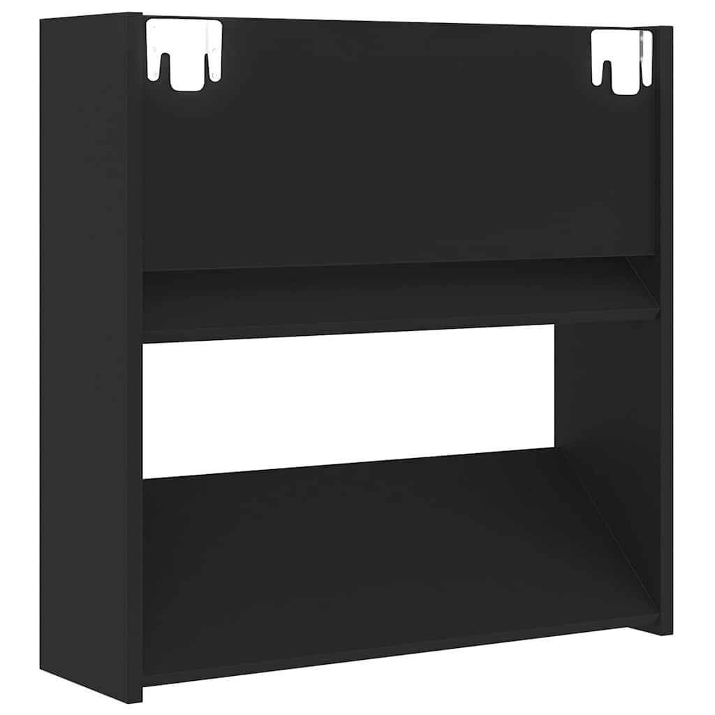 Armoire à chaussures murale noir 60x18x60 cm bois d'ingénierie - XIOS