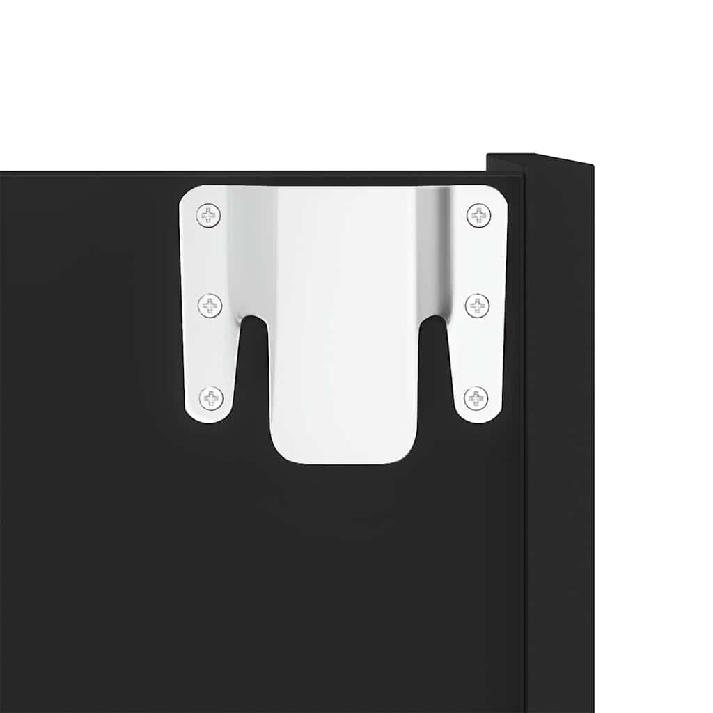 Armoire à chaussures murale noir 60x18x60 cm bois d'ingénierie - XIOS