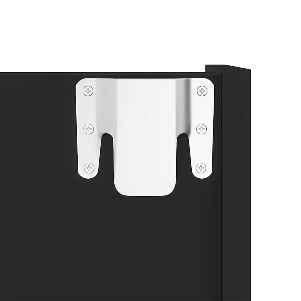 Armoires à chaussures murales 4 pcs noir bois d'ingénierie - XIOS