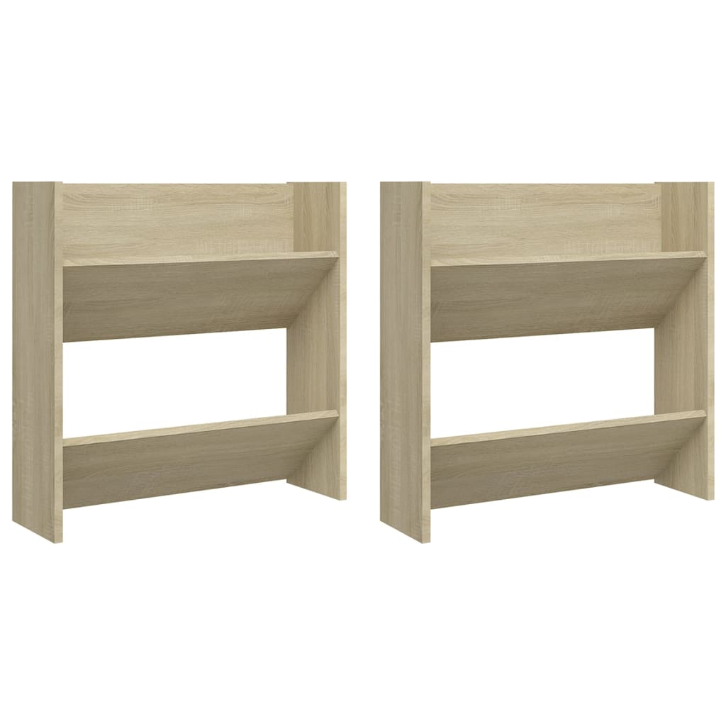 Armoires à chaussures murales 2 pcs Chêne Sonoma 60x18x60 cm - XIOS