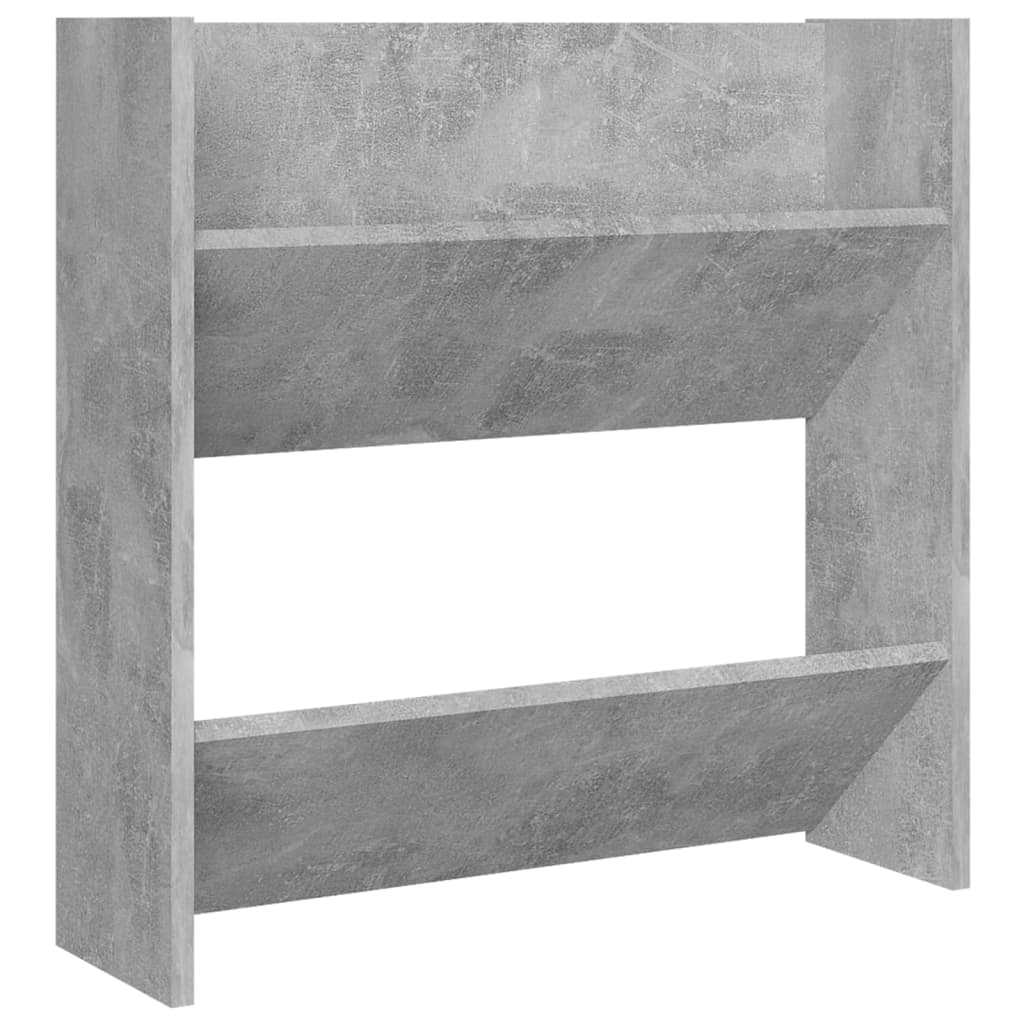 Armoire à chaussures murale Gris béton 60x18x60 cm Aggloméré - XIOS