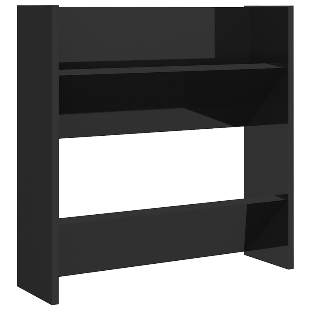 Armoires à chaussures murales 2 pcs noir brillant 60x18x60 cm - XIOS