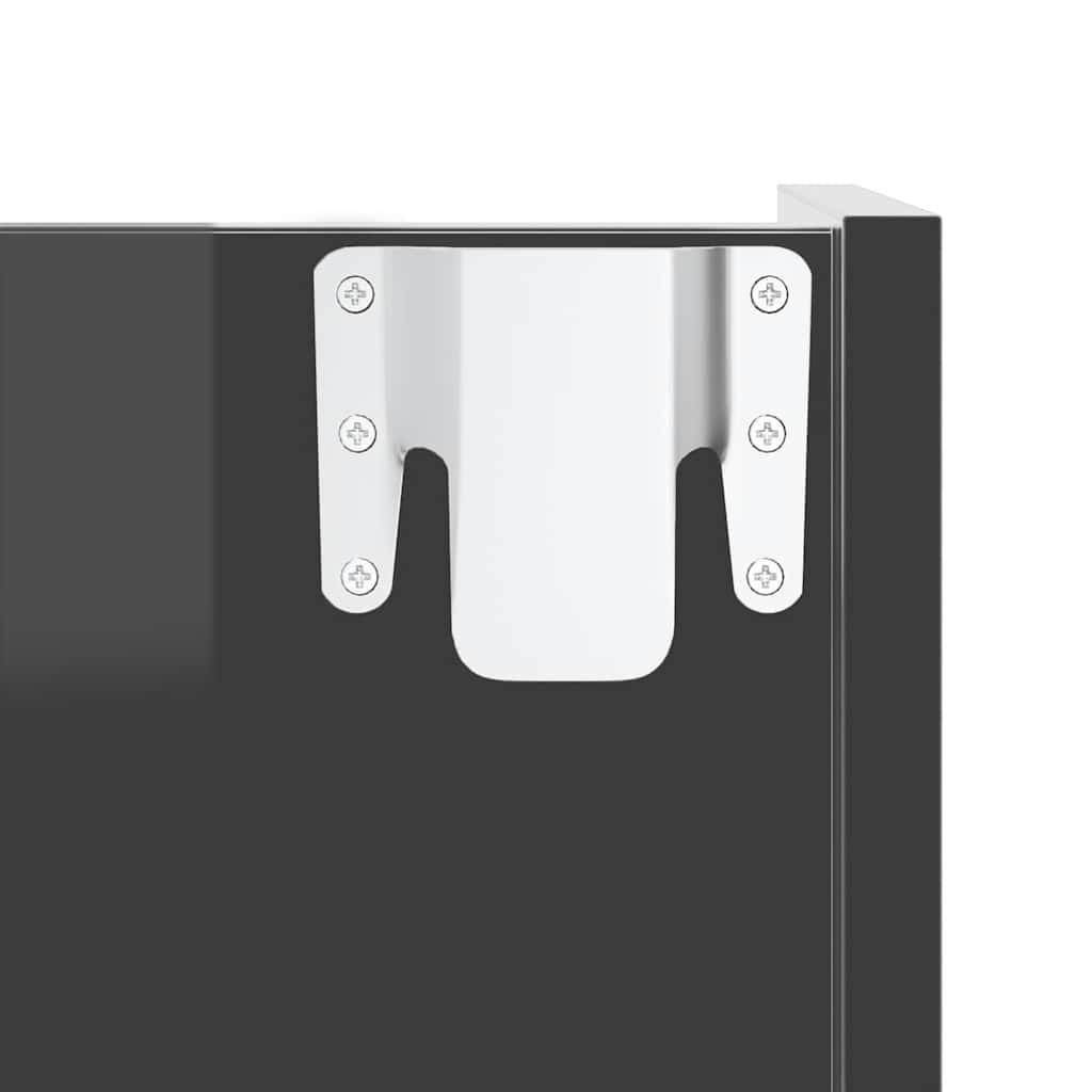 Armoires à chaussures murales 4 pcs gris brillant 60x18x60 cm - XIOS