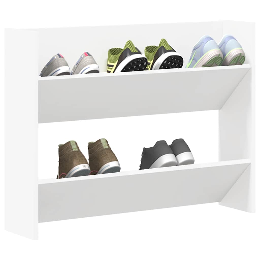 Armoire à chaussures murale Blanc 80x18x60 cm Aggloméré - XIOS