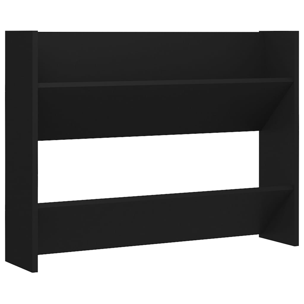 Armoire à chaussures murale Noir 80x18x60 cm Aggloméré - XIOS