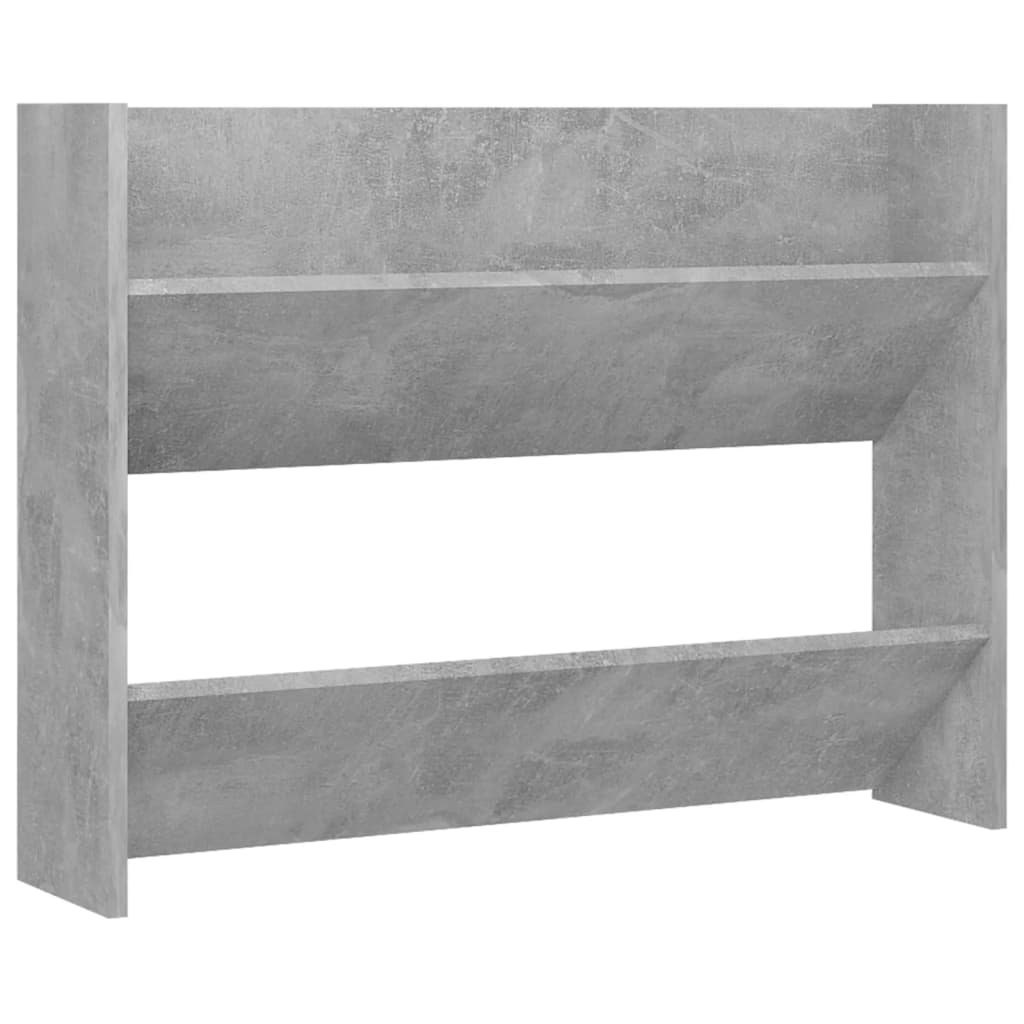 Armoire à chaussures murale Gris béton 80x18x60 cm Aggloméré - XIOS