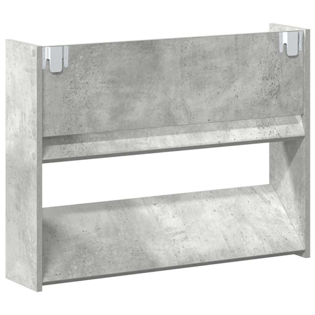 Armoires à chaussures murales 2 pcs Gris béton 80x18x60 cm - XIOS