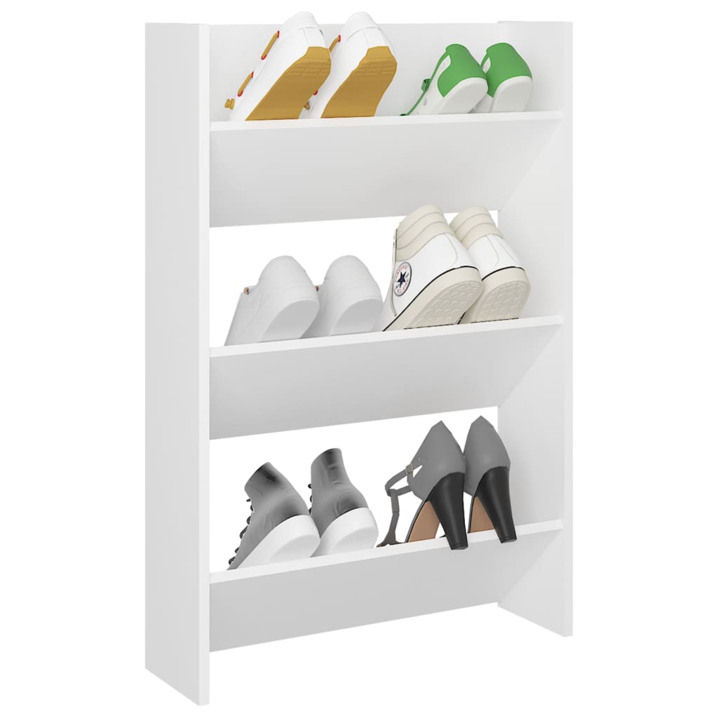 Armoire à chaussures murale Blanc 60x18x90 cm Aggloméré - XIOS