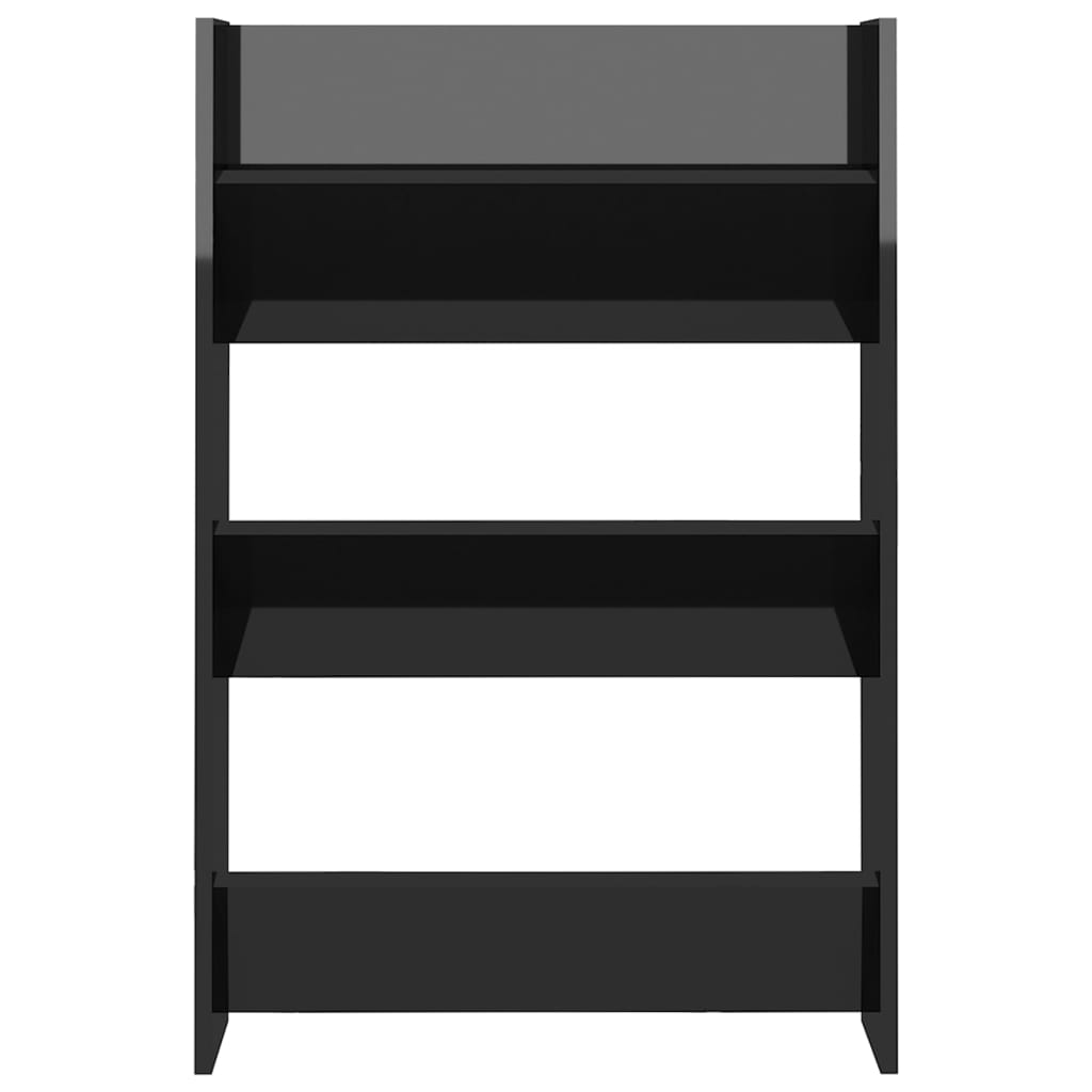 Armoires à chaussures murales 2 pcs noir brillant 60x18x90cm - XIOS