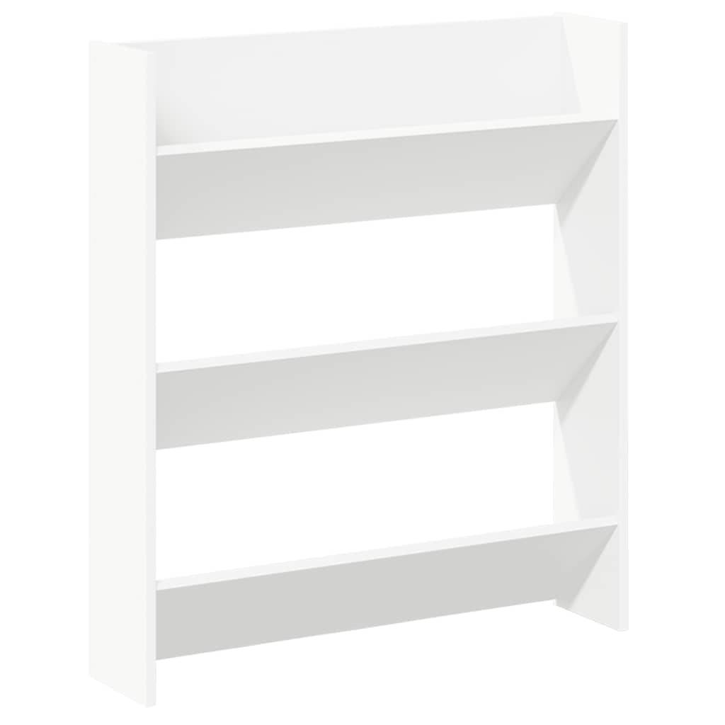 Armoire à chaussures murale blanc 80x18x90 cm bois d'ingénierie - XIOS