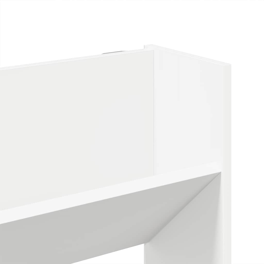 Armoire à chaussures murale blanc 80x18x90 cm bois d'ingénierie - XIOS