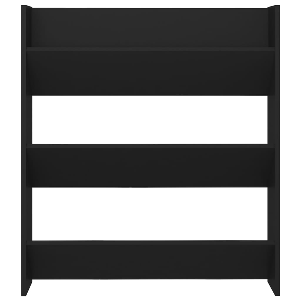 Armoire à chaussures murale noir 80x18x90 cm bois d'ingénierie - XIOS