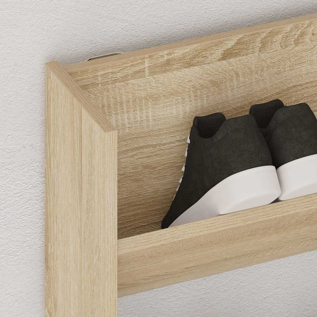 Armoire à chaussures murale chêne Sonoma bois d'ingénierie - XIOS