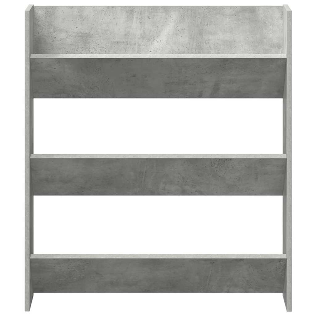 Armoire à chaussures murale Gris béton 80x18x90 cm Aggloméré - XIOS