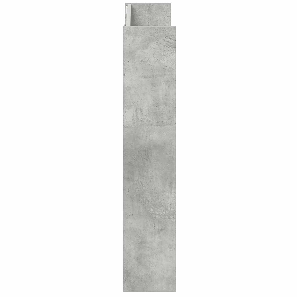 Armoire à chaussures murale Gris béton 80x18x90 cm Aggloméré - XIOS