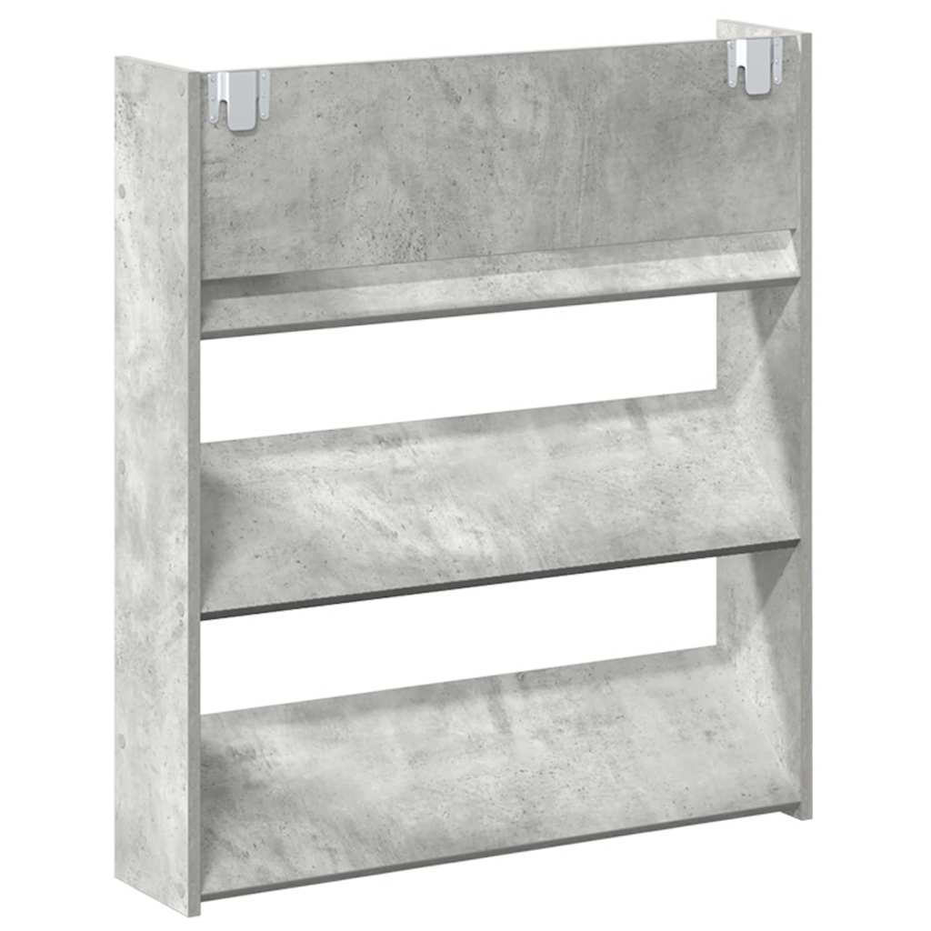 Armoire à chaussures murale Gris béton 80x18x90 cm Aggloméré - XIOS