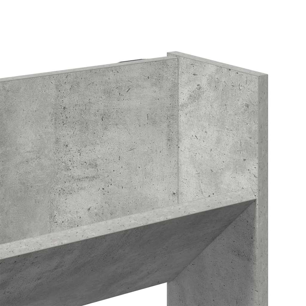 Armoire à chaussures murale Gris béton 80x18x90 cm Aggloméré - XIOS
