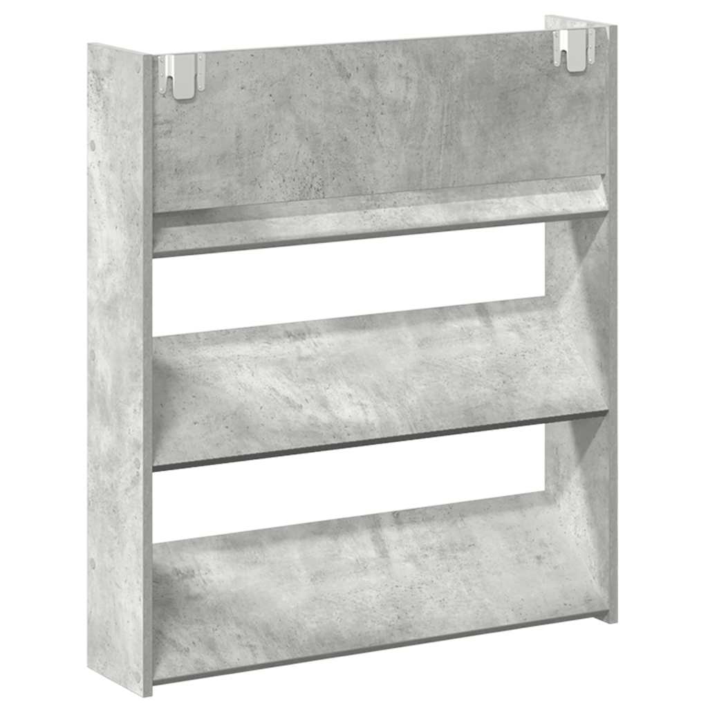 Armoires à chaussures murales 2 pcs Gris béton 80x18x90 cm - XIOS