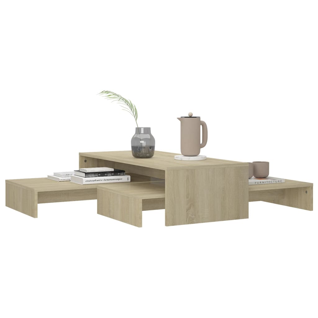 Set de tables basses gigognes chêne sonoma bois d'ingénierie - XIOS