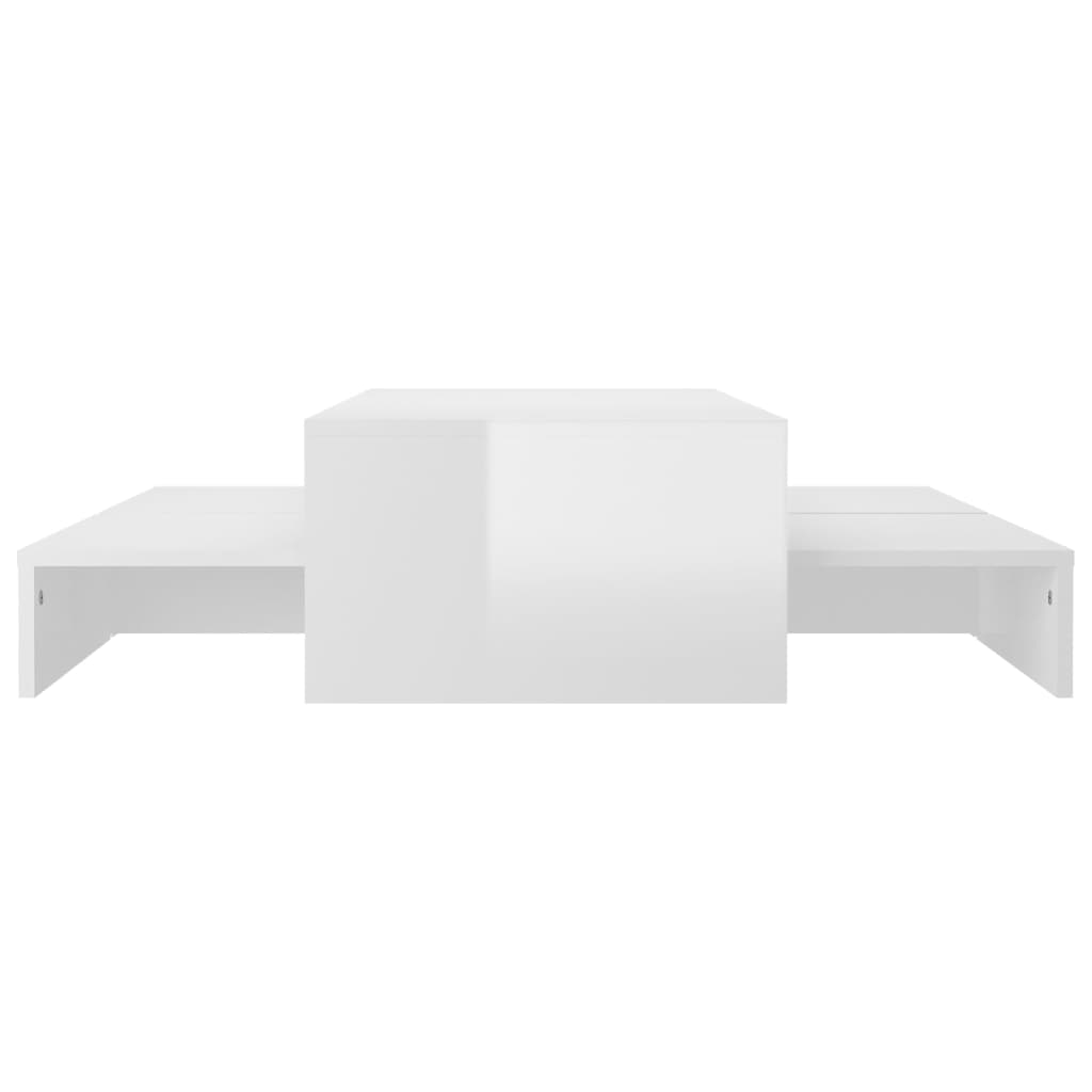 Ensemble de tables basses gigognes blanc brillant - XIOS