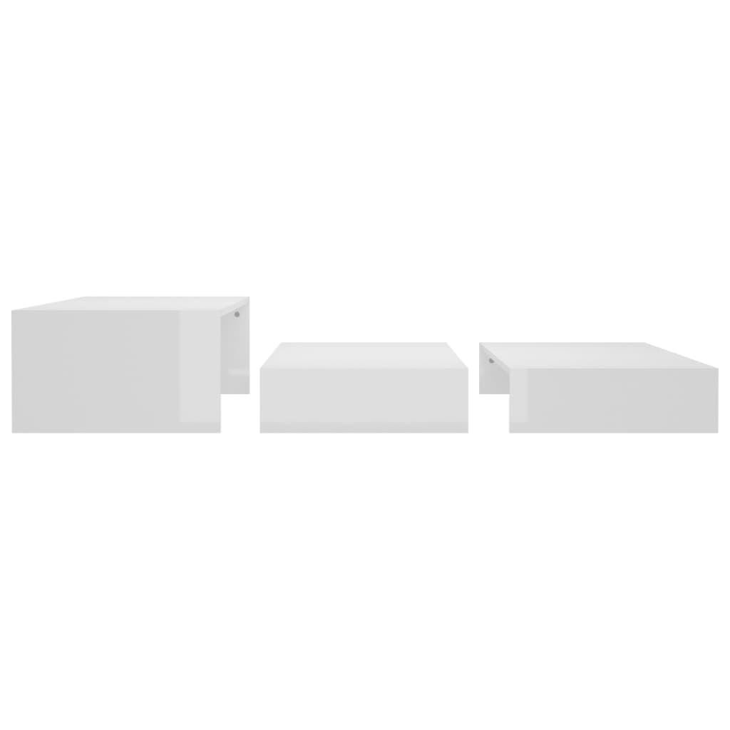 Ensemble de tables basses gigognes blanc brillant - XIOS