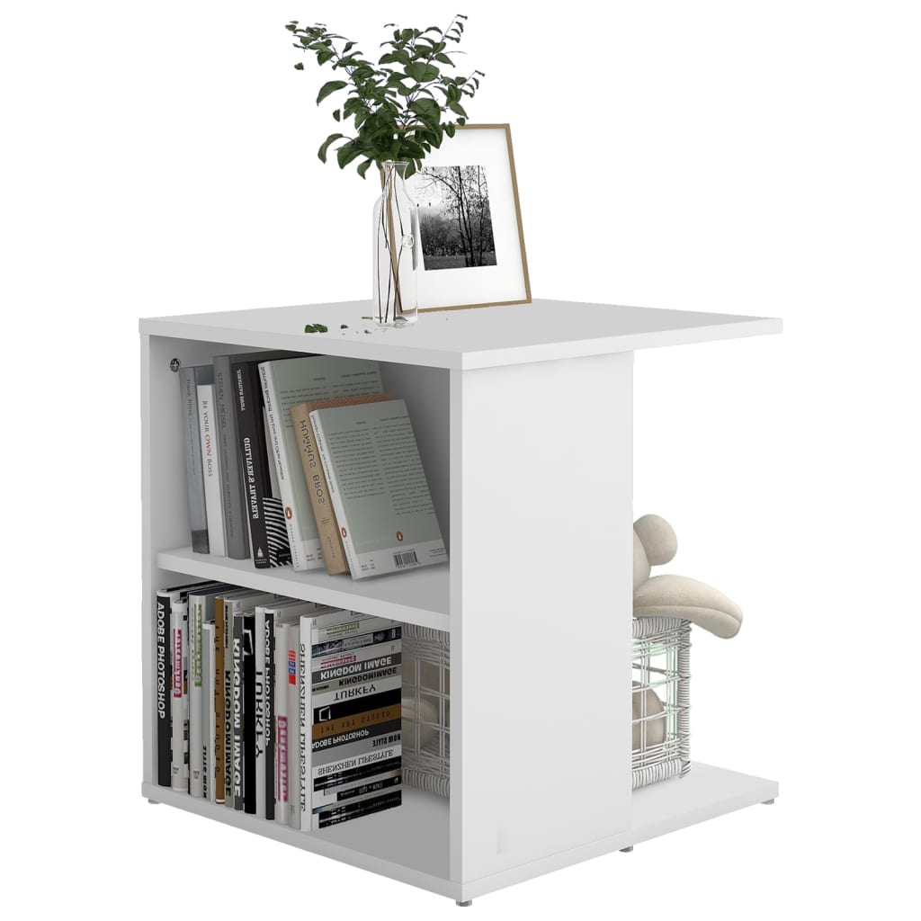 Table d'appoint blanc 45x45x48 cm bois d'ingénierie - XIOS