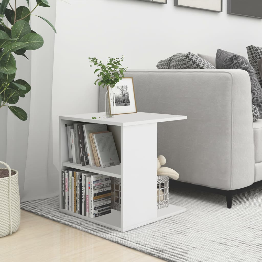 Table d'appoint blanc 45x45x48 cm bois d'ingénierie - XIOS