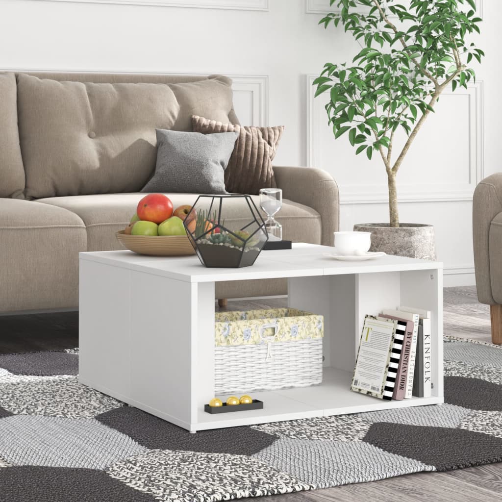 Tables basses 4 pcs blanc 33x33x33 cm bois d'ingénierie - XIOS