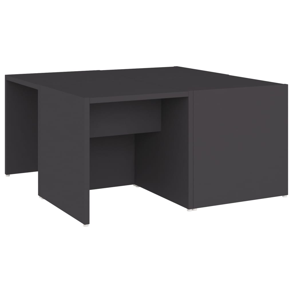 Tables basses 4 pcs gris 33x33x33 cm bois d'ingénierie - XIOS