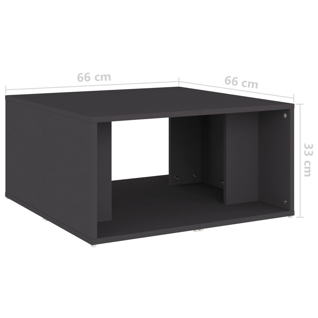 Tables basses 4 pcs gris 33x33x33 cm bois d'ingénierie - XIOS
