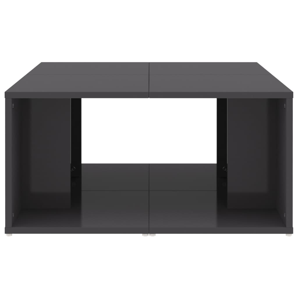 Tables basses 4 pcs gris brillant 33x33x33 cm bois d'ingénierie - XIOS