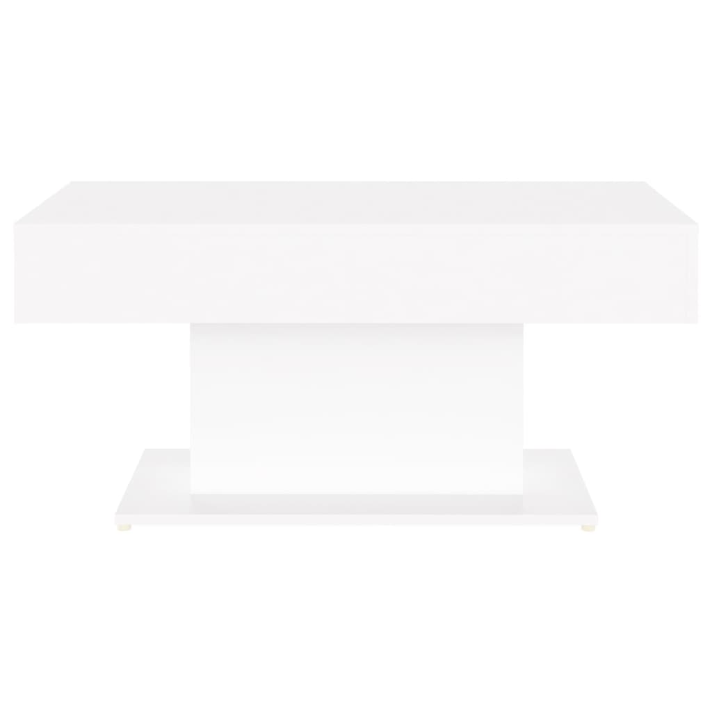 Table basse blanc 96x50x45 cm bois d'ingénierie - XIOS