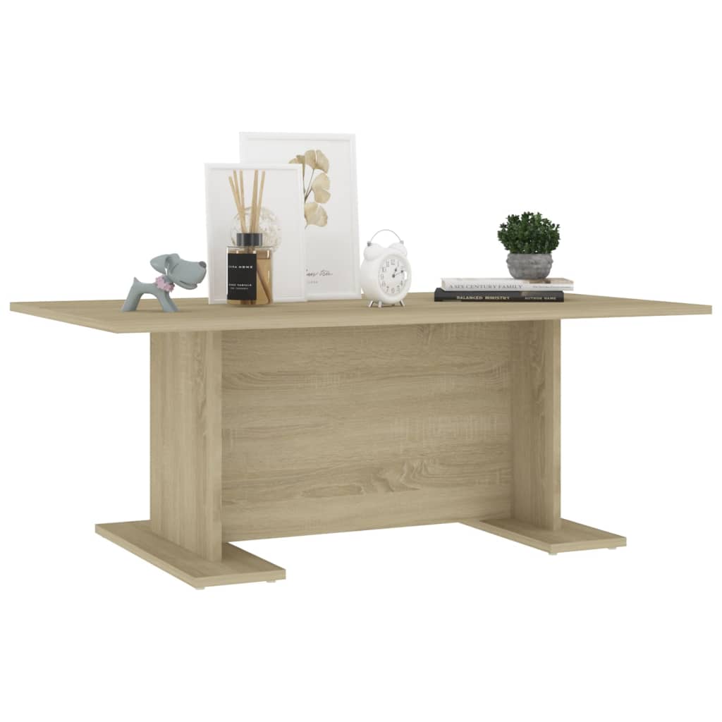 Table basse chêne sonoma 103,5x60x40 cm bois d'ingénierie - XIOS