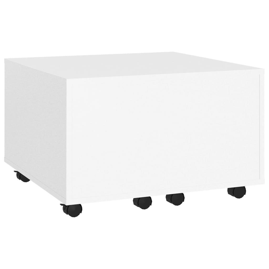 Table basse blanc 60x60x38 cm bois d'ingénierie - XIOS