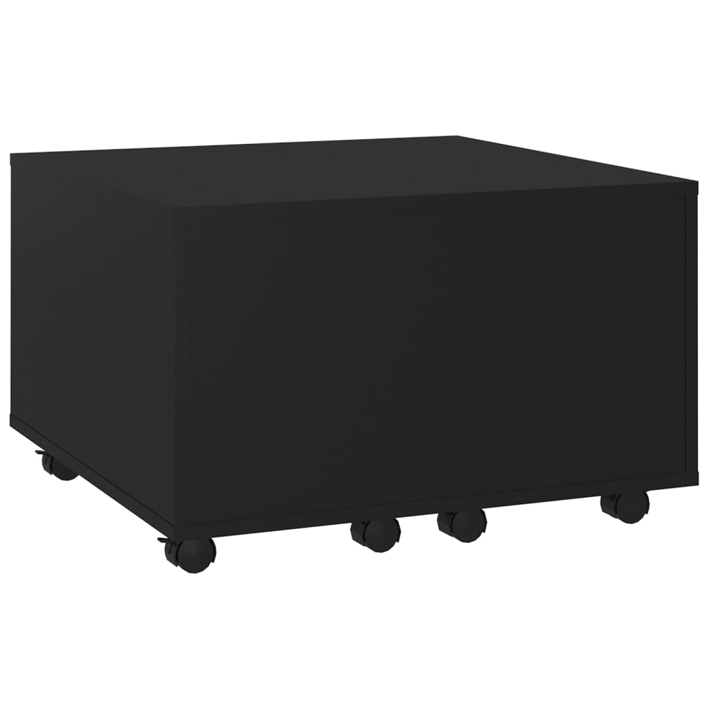 Table basse noir 60x60x38 cm bois d'ingénierie - XIOS