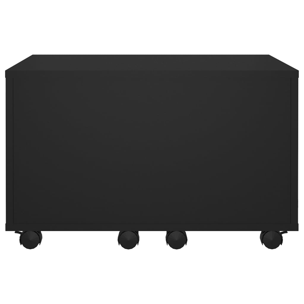 Table basse noir 60x60x38 cm bois d'ingénierie - XIOS