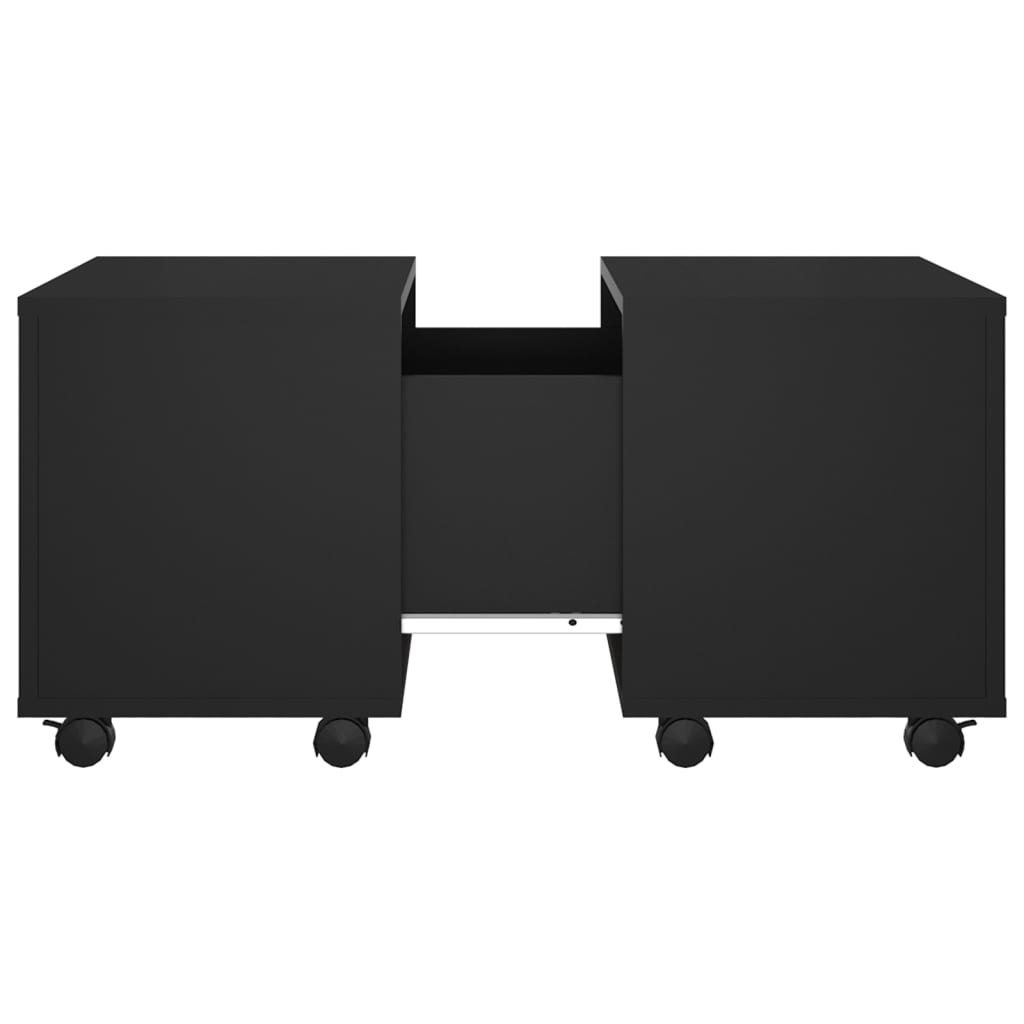 Table basse noir 60x60x38 cm bois d'ingénierie - XIOS