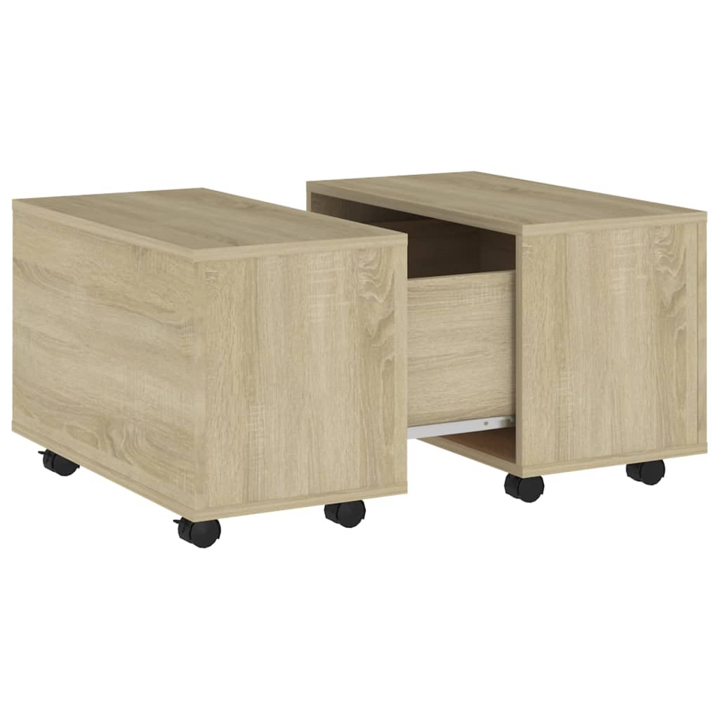 Table basse chêne sonoma 60x60x38 cm bois d'ingénierie - XIOS