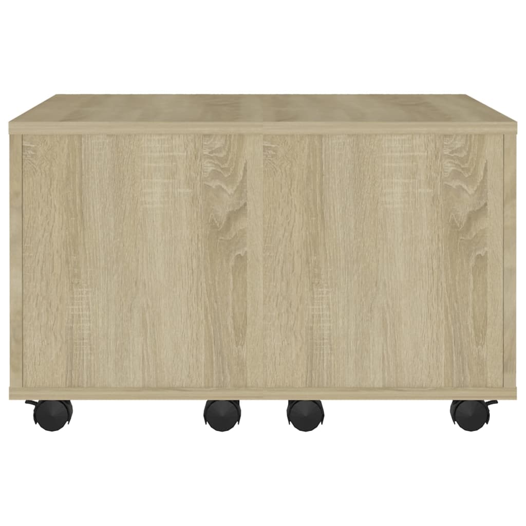 Table basse chêne sonoma 60x60x38 cm bois d'ingénierie - XIOS