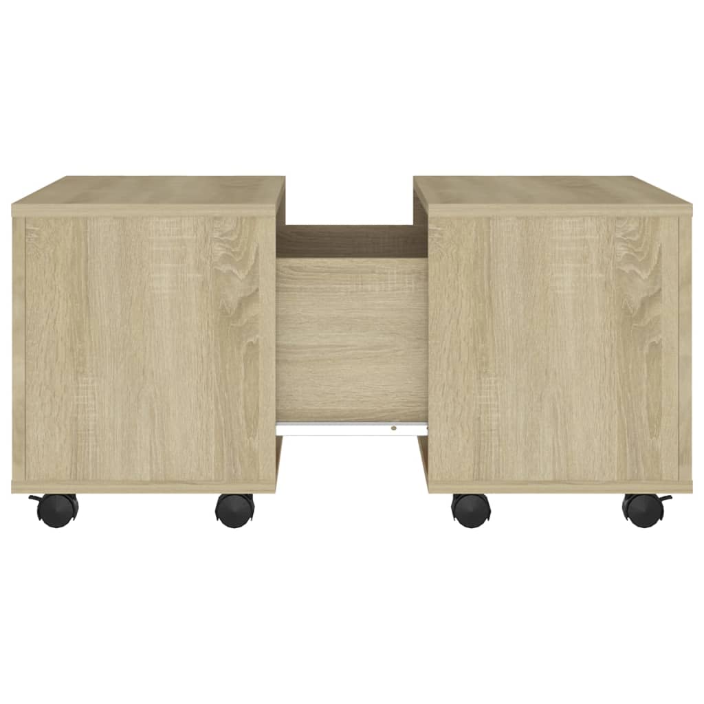 Table basse chêne sonoma 60x60x38 cm bois d'ingénierie - XIOS