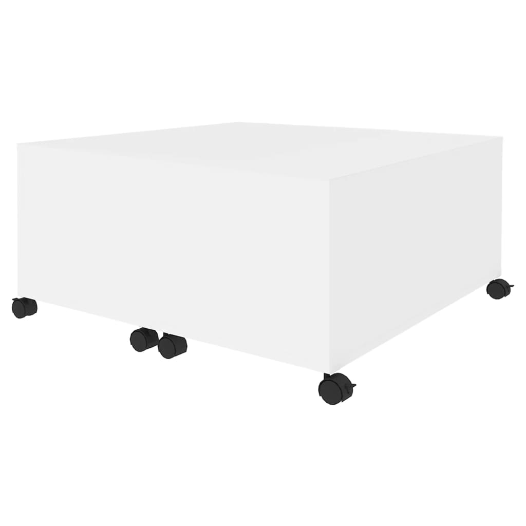Table basse blanc 75x75x38 cm bois d'ingénierie - XIOS