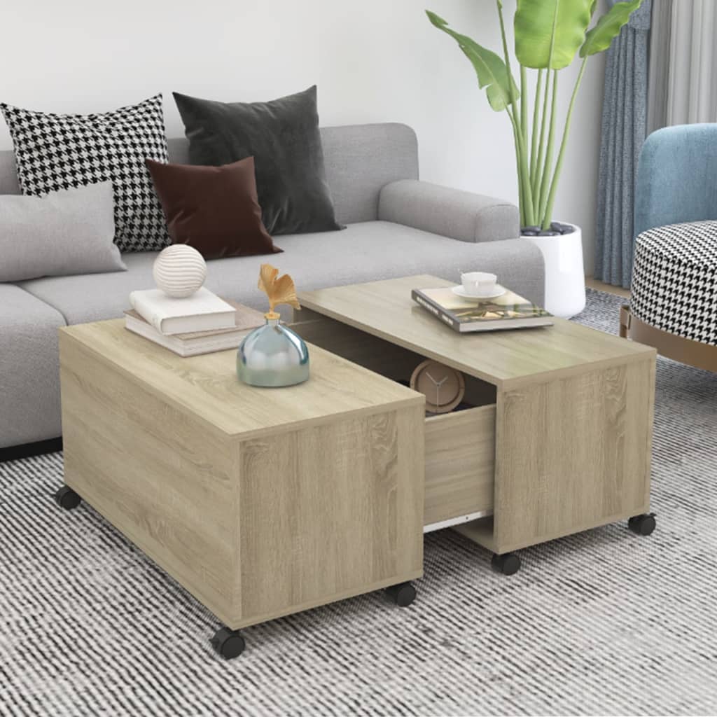 Table basse chêne sonoma 75x75x38 cm bois d'ingénierie Tables basses vidaXL